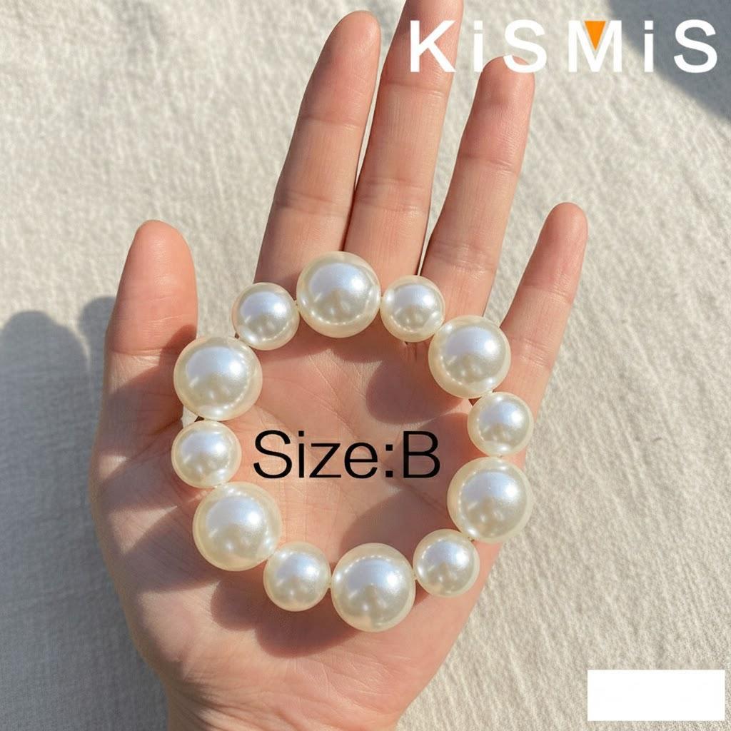 

Romantic Pearl Hair Rope Bracelet Dual Use Big Pearl Hair Ring Ponytail Accessories for Women Girls