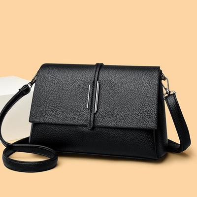 Měkká kožená ležérní taška přes jedno rameno crossbody taška velkokapacitní módní a jednoduchá malá čtvercová taška