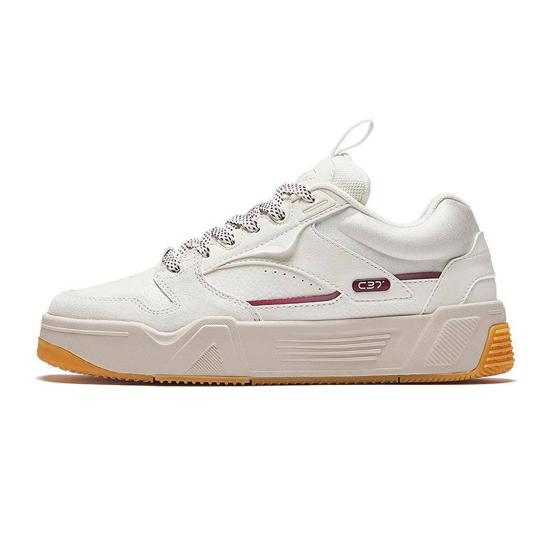 

Anta C37 Series Simple Comfortable Non-Slip Wear-Resistant Low-Top Sneakers Women Sneakers White Red 922448081-4 40