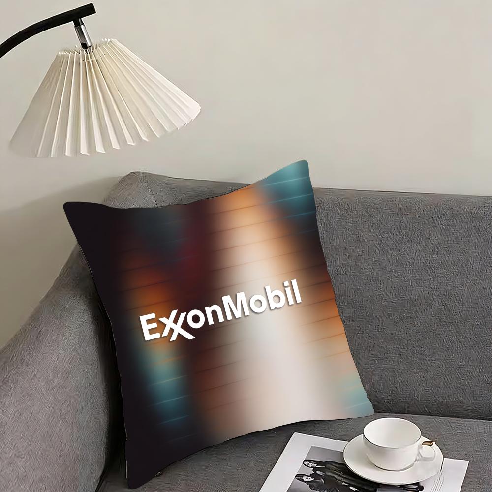 ExxonMobil Cushion Cover Reversible Plush Pillow Cover – For car, sofa, bedroom, perfect as a gift.