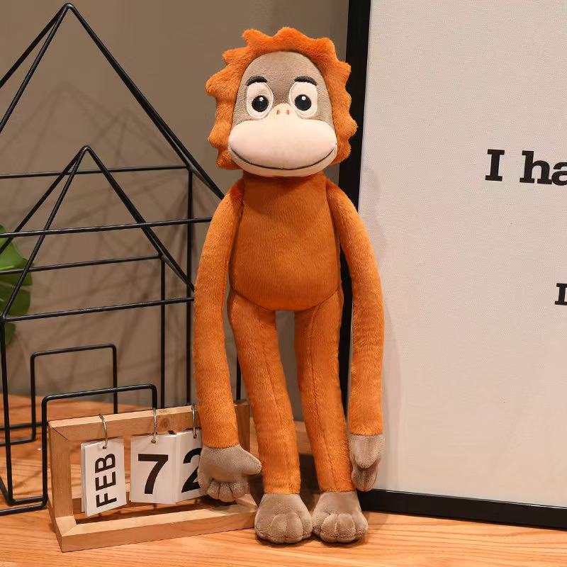 Neueste Gorilla-Puppe mit langem Arm Kawaii Plüschtier Handgemachte Puppe Cartoon Anime Niedlich und Lustig Kindergeburtstagsgeschenk Puppe 50cm
