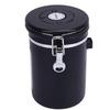 Coffee Canister and Spoon 1.8L Capacity 304 Stainless Steel Airtight Tea Coffee Storage Jar with Window Exhaust Valve