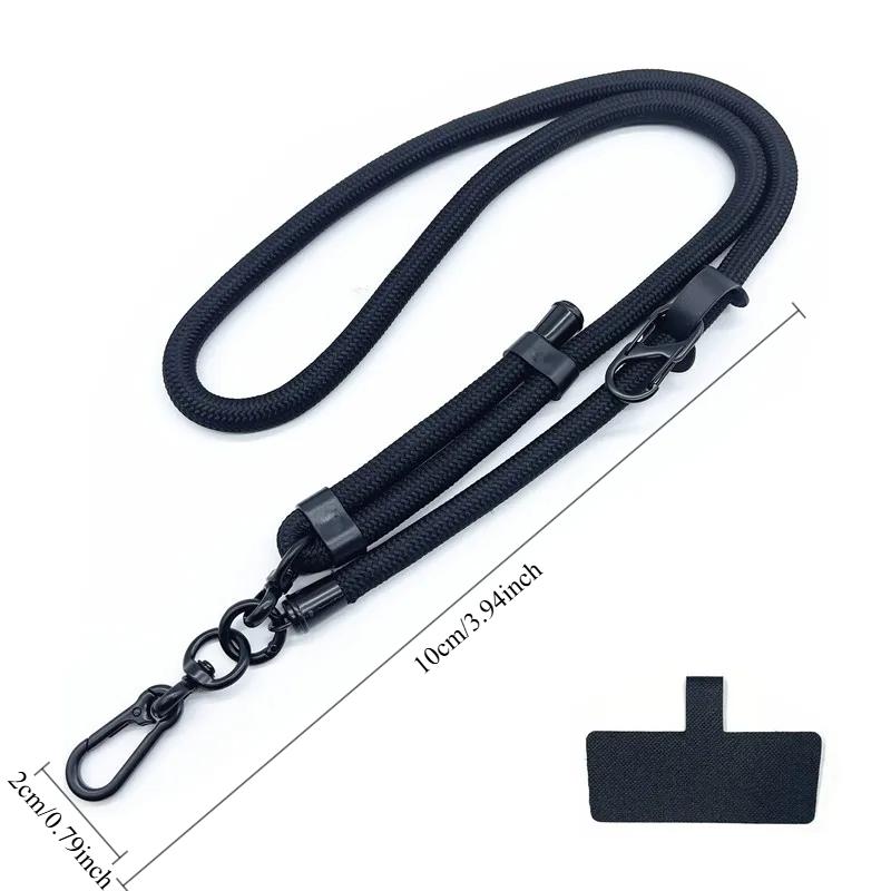 Phone Lanyard Adjustable 1 Cm Diameter Outdoor Universal Case Crossbody Shoulder Card Neck Cord Clip Hang Anti-lost Wrist Strap