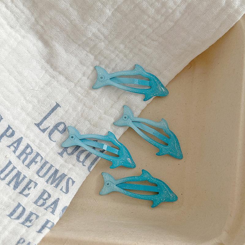 

4 шт. Милая мультяшная заколка для волос в виде дельфина для женщин и девочек, универсальная заколка для челки, боковая заколка, аксессуары для волос, подарки