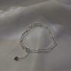 Sweet Shining Zircon Butterfly Bracelet for Women Anti-Allergic Silver Color Chain Bling Bracelet with Stamp Gift