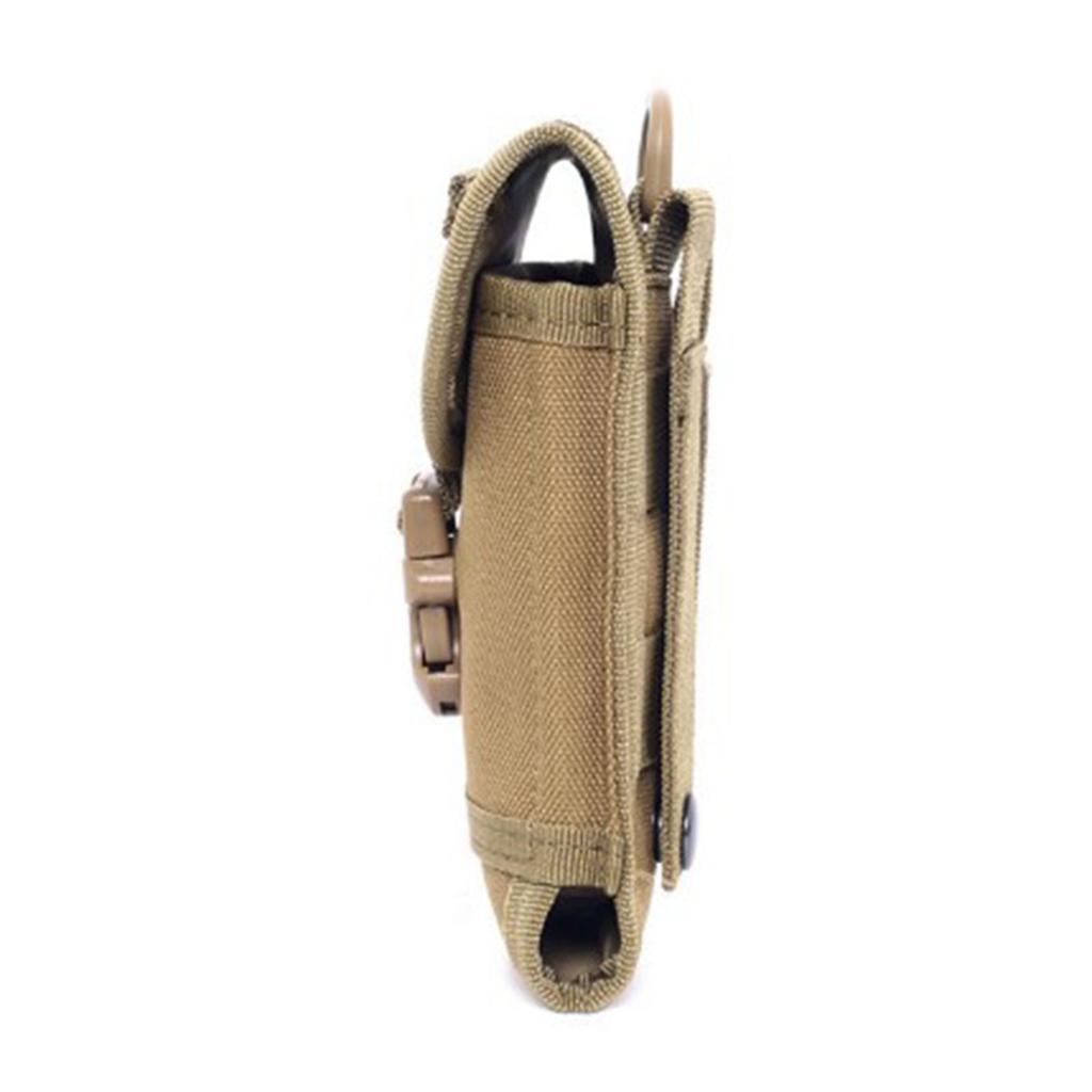 Military Mobile Phone Bag Leisure Nylon Waterproof Multifunction Phone Waist Pack for Outdoor Sports Khaki