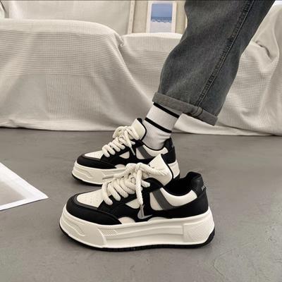 Height Increase Versatile Little White Shoes Female Autumn and Winter Students Thick Baseplate Shoes New German Training Casual Sports Shoes