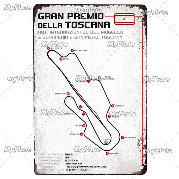 Vintage Racing Track Metal Poster Competition Tin Sign Plaque Iron Plate Bar Club Man Cave Home Wall Decor Fans Poster Custom