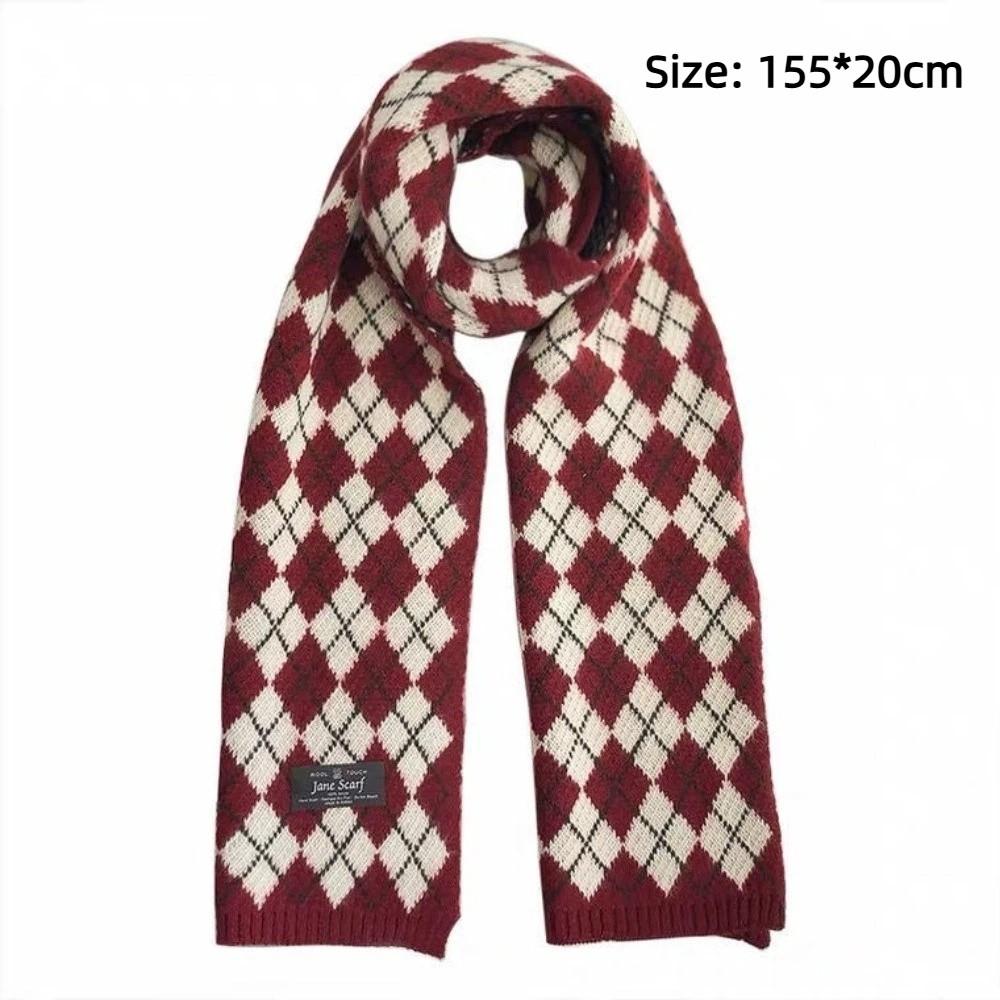 Pure Color Knitted Scarf Korean Style Neck Warmer Fashion Shawl Wrap Autumn