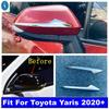 ABS Deur Achteruitkijkspiegel Anti-schuur Beschermstrips Achterbumper Decoratie Cover Trim Voor Toyota Yaris Auto Chroom Accessoires