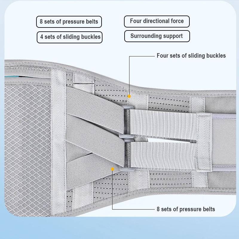 Lumbar Support Waist Belt Health Therapy Breathable Back Spine Support Corset Adjustable Back Support Strap for Men and Women Back Bracket