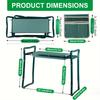 1set Garden Kneeler and Seat Foldable Gardening Bench Stool with Tool Bag Pouch EVA Foam Pad Outdoor Practical Garden Tools.