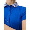J.LINDEBERG Printed Button Short Sleeve Polo Shirt Women Tops Blue GWJT08473-O316