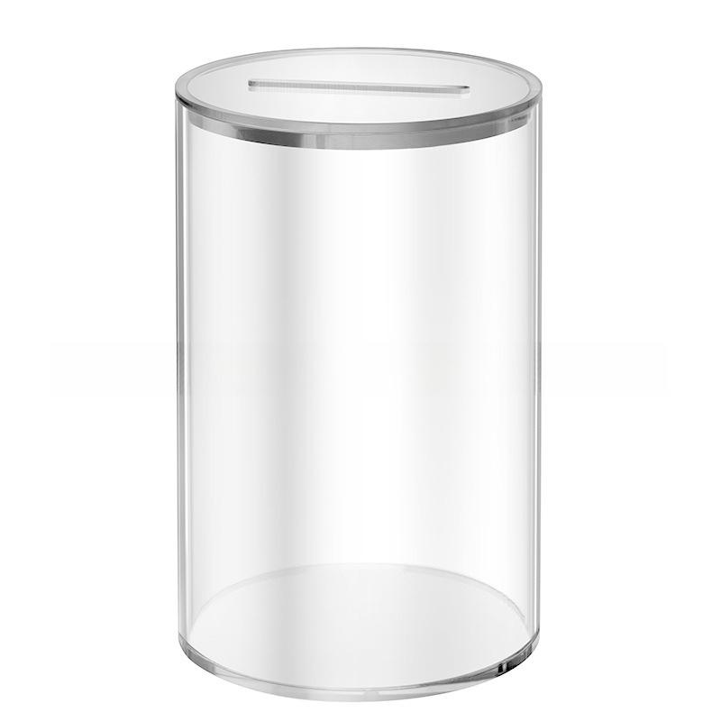 Acrylic Bank Clear Money Saving Box With Lid Reusable Coin Cash Storage Jar Visible Container For Kids Adults Home Office