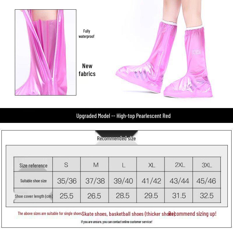 High-Top Waterproof PVC Shoe Covers - Anti-Slip, Sandproof Protection for Cycling Outdoors At Chaka Salt Lake