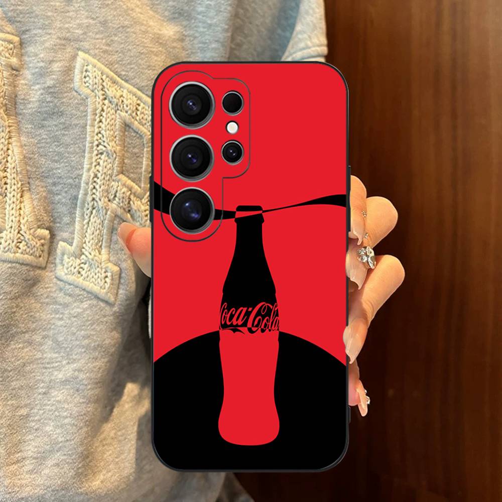 C-COCA Logo C-COLAS Phone Case For Samsung S 24 Fe 25 Ultra Plus 20 Lite 21 30 22 23 24 22 Ultra 5G Fundas