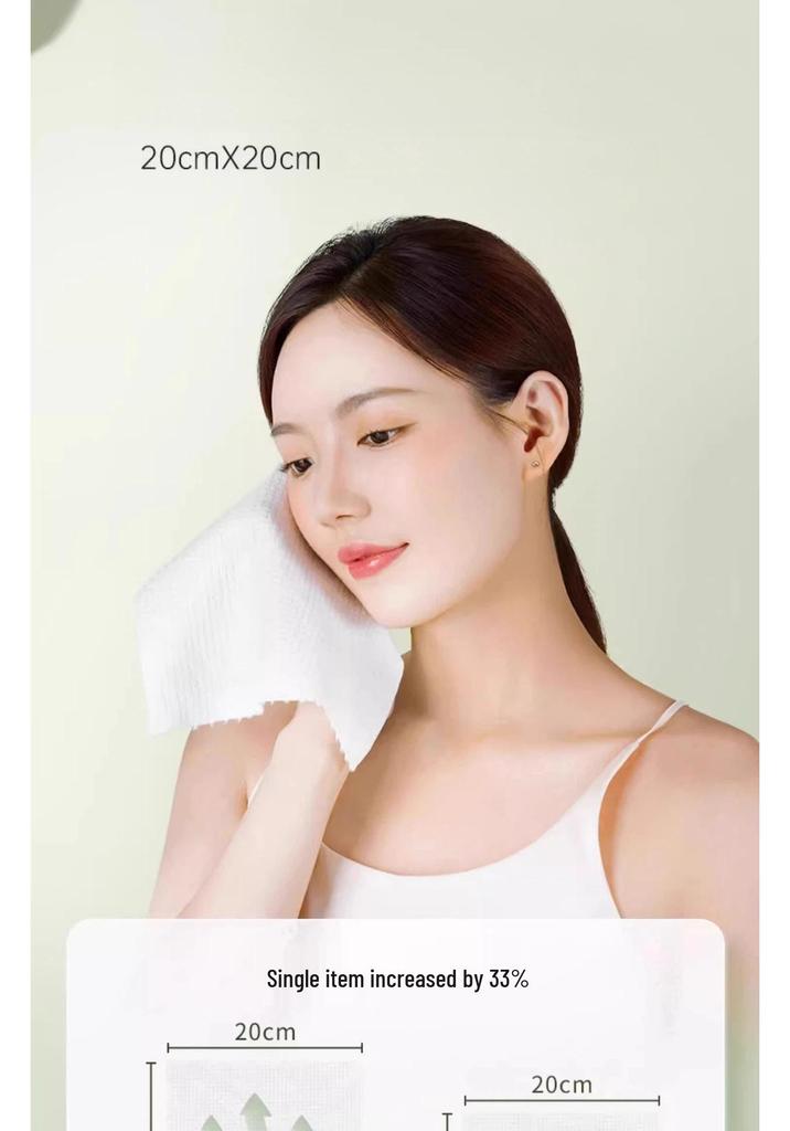 Gout Er Mu Roll Cotton Facial Wipes: Large, Thick, Soft, Disposable Cloth for Wet or Dry Face Cleansing.