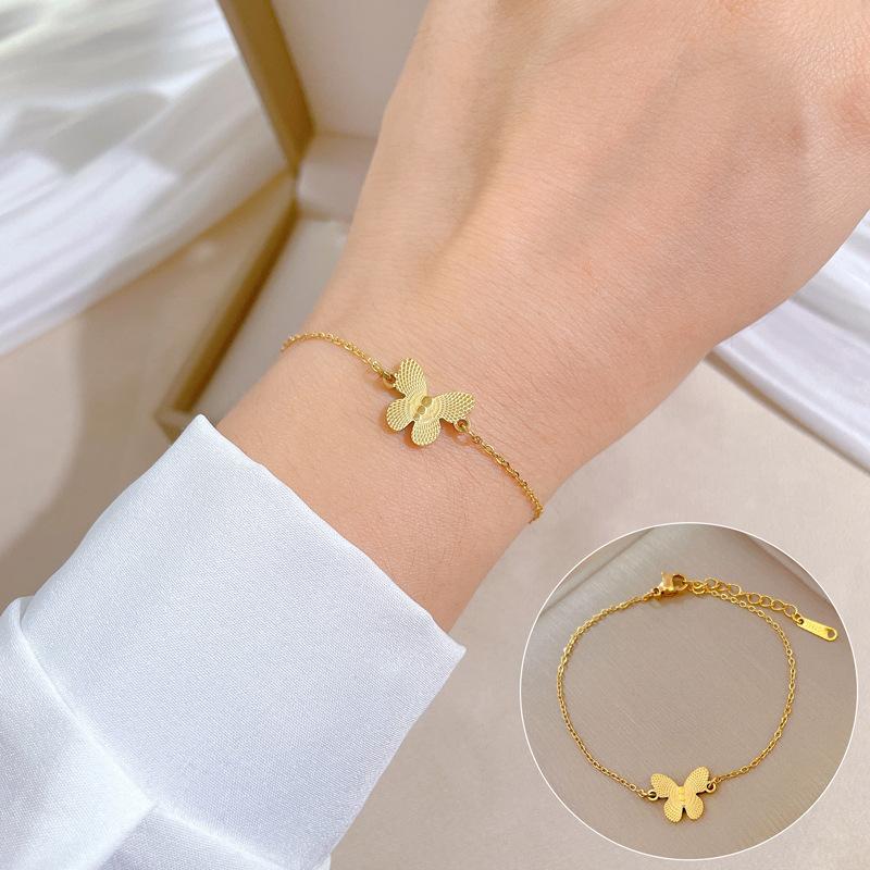 Furnace Real Gold Zircon Hip-Hop Bracelet Gold Fashion Temperament Korean Version Simple Luxury Niche