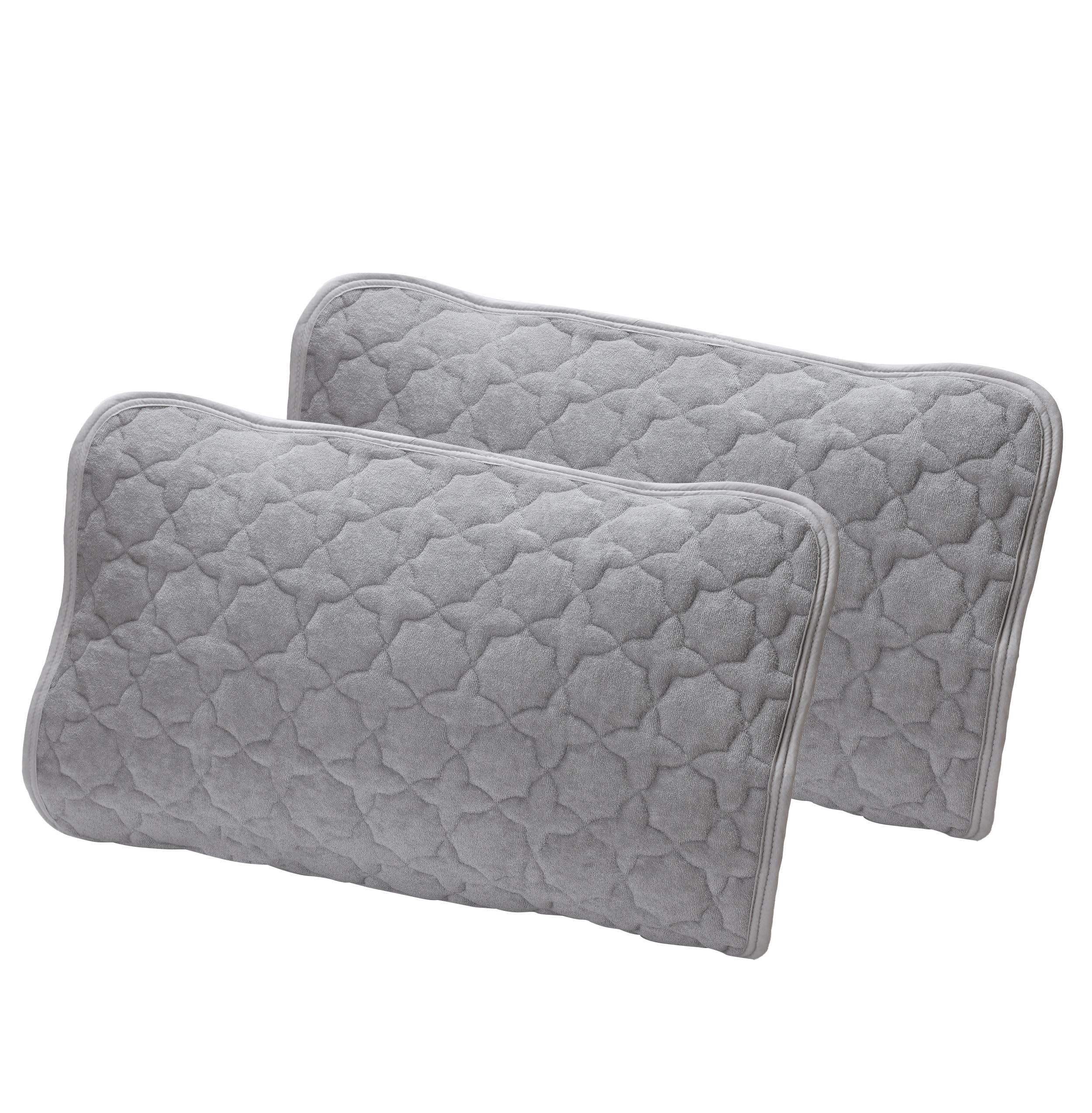 

Broccoli House Summer Terry Fabric Pillow Set of 2 Odor Machine Smooth and Towel Modal Cotton Gray Pads, (Same Color), 45x65cm, Cotton, Antibacterial, серый