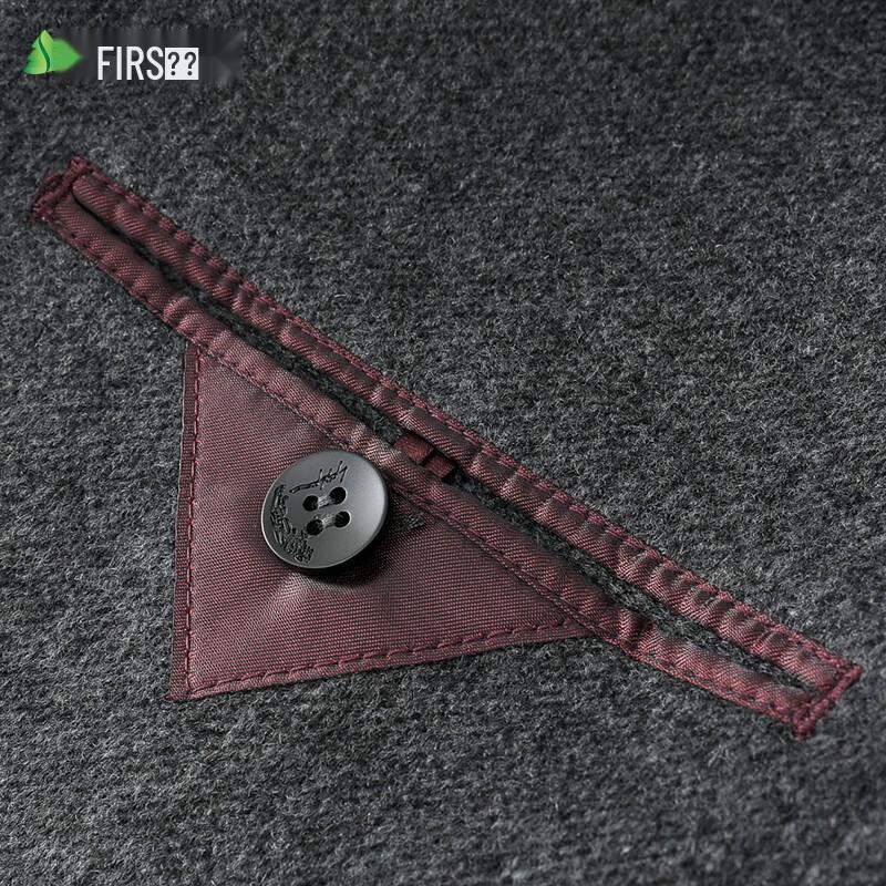 Men's Wool Blend Double-Faced Mid-Length Overcoat