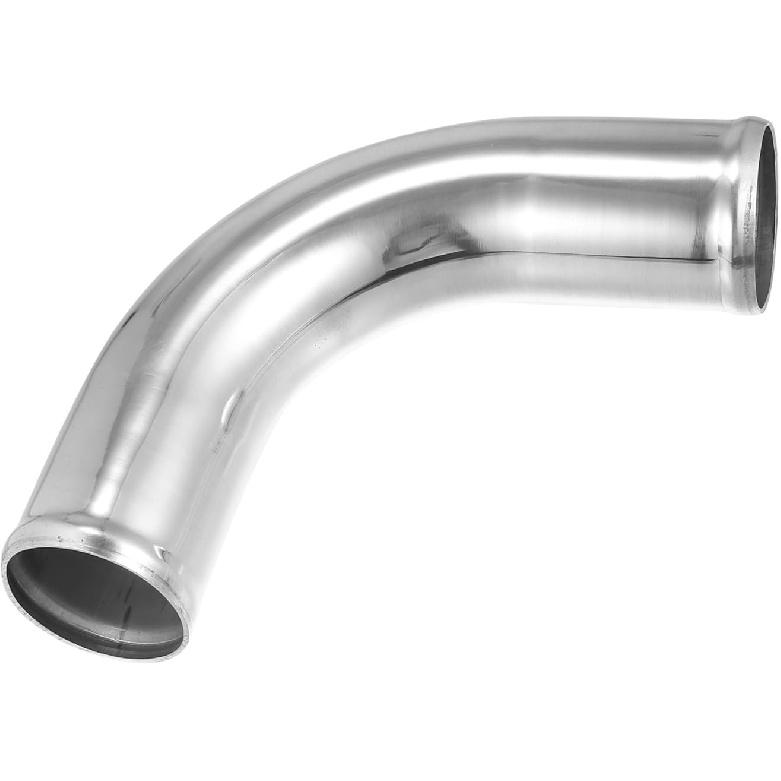 

OD 2.5 63mm Leg Length 4 100mm Aluminum Alloy Tube Intercooler Pipe 90 Degree Bend Elbow Air Intake Tube Silver Tone for Car Replacement
