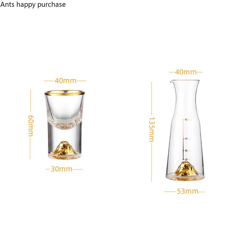 Weinglas-Set, transparentes Kristallglas, Flagon, Weinglas, Flachmann, Trinkgeschirr, Weintopf, Weinbecher, Holzpaletten, Geschenkbox