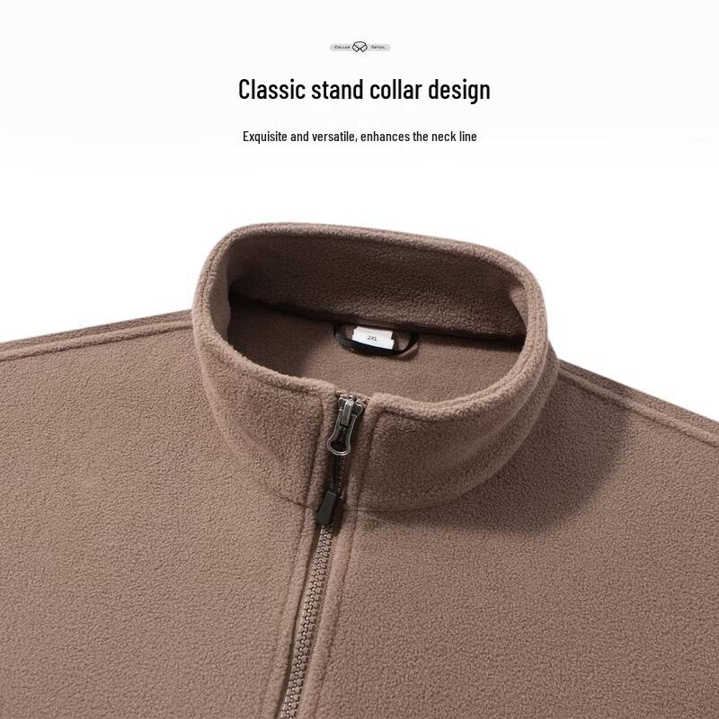Hodo Men's Fleece-Lined Stand-Collar Sweatshirt Jacket