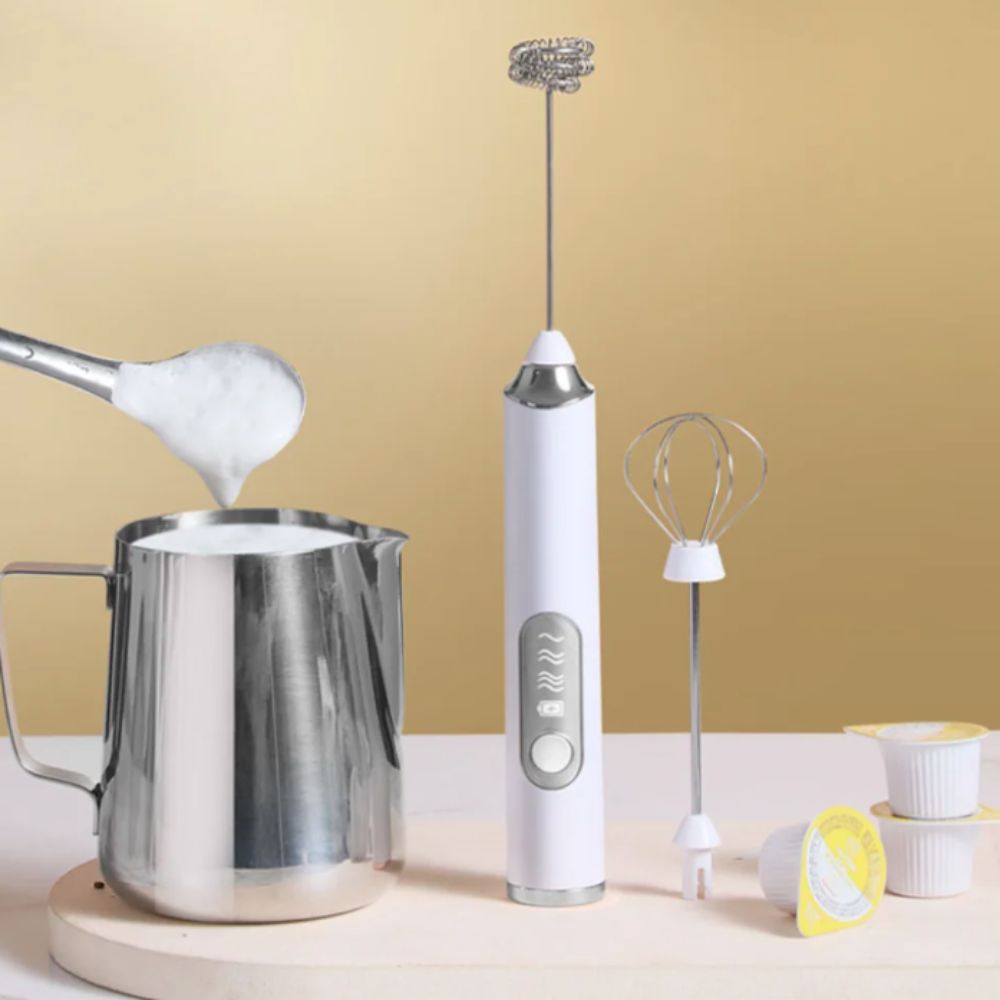 Handheld Electric Milk Frother 3 Gear Speed Foam Mixer Portable Egg Beater  Cream