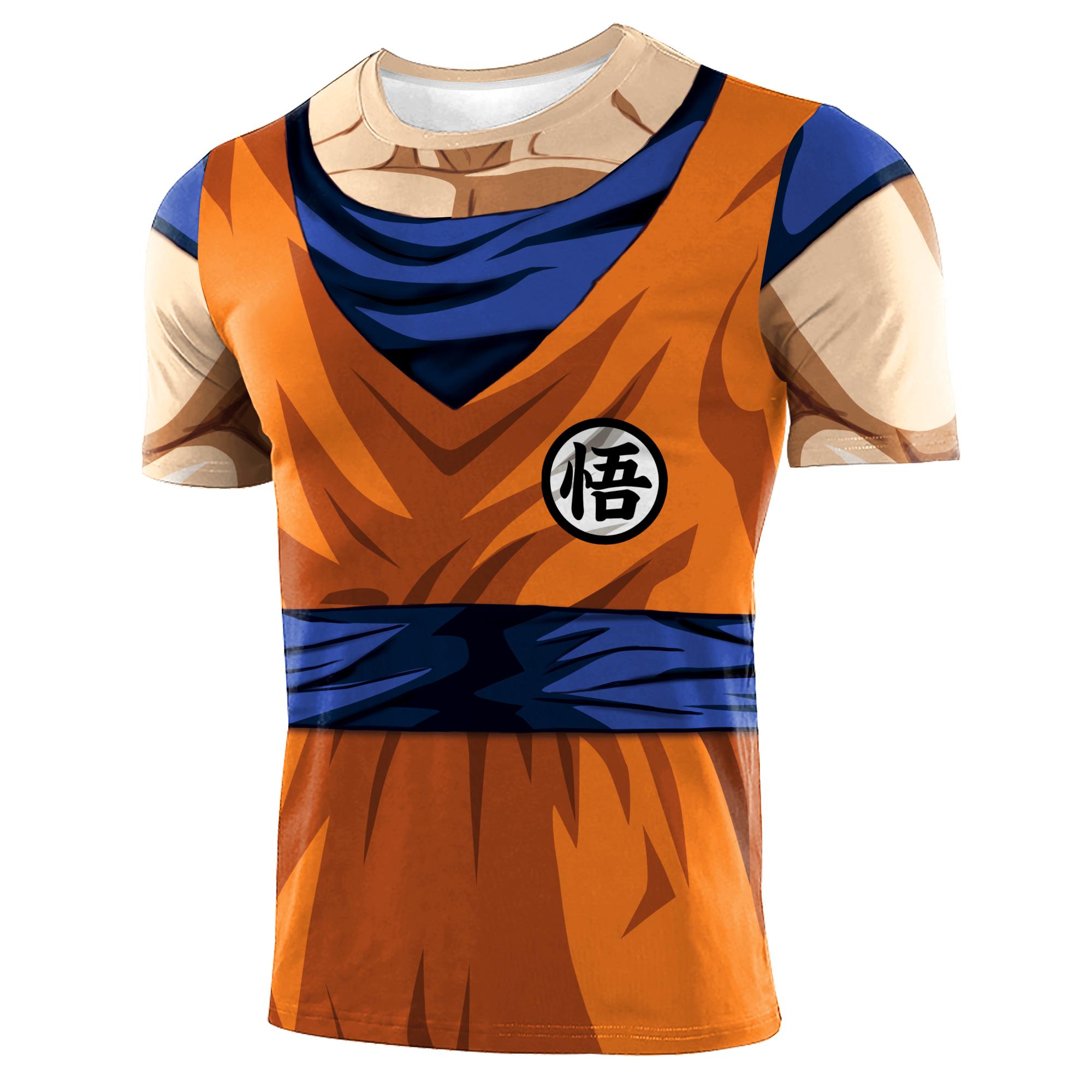 

2026 Summer Dragon Ball Goku Vegeta Muscle 3D Print Oversized Crew Neck T-Shirt High Quality Anime Streetwear Y2K Casual Tops XL