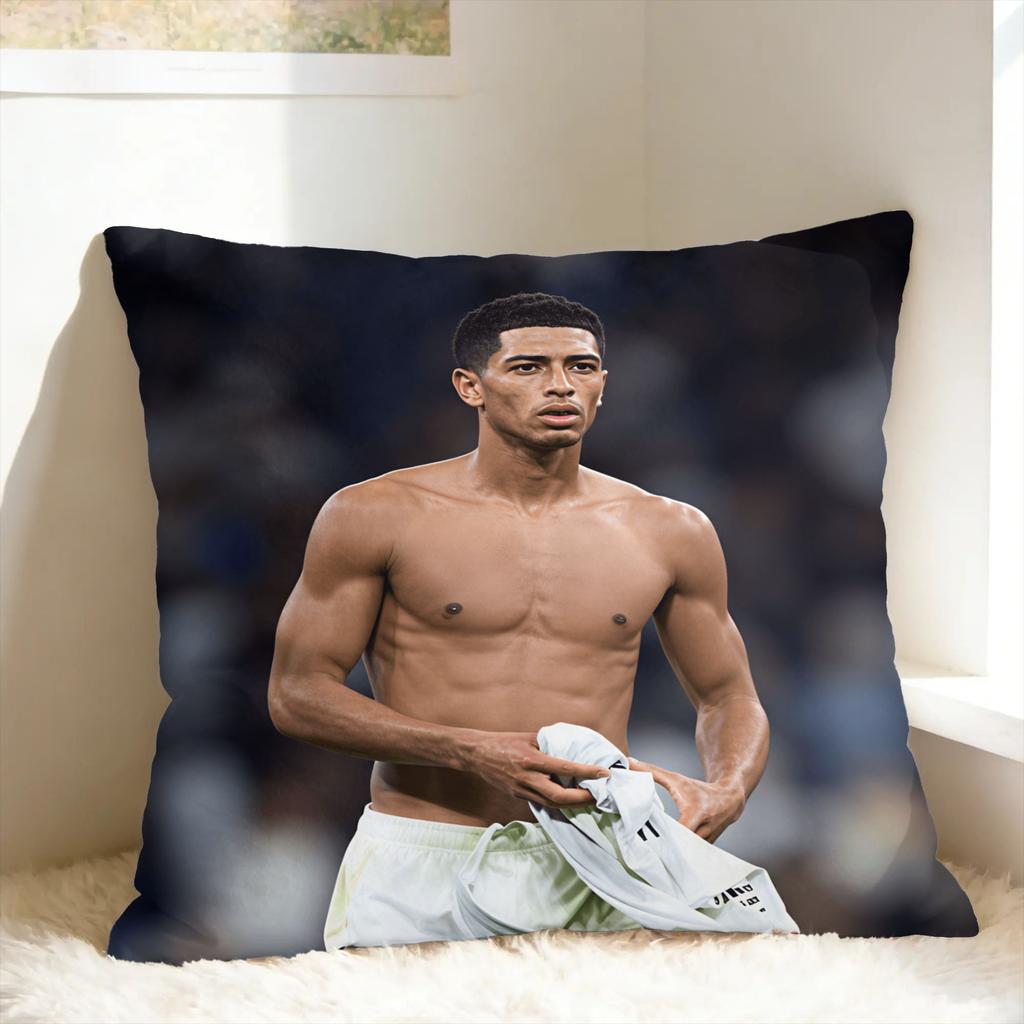 Football J-Jude B-Bellinghams Pillow Cover Print Cushion Cover Morden Pillow Case For Couch Sofa Bedroom