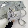 Winter niche design silk scarf contrasting color small square bag versatile portable shoulder messenger women's bag