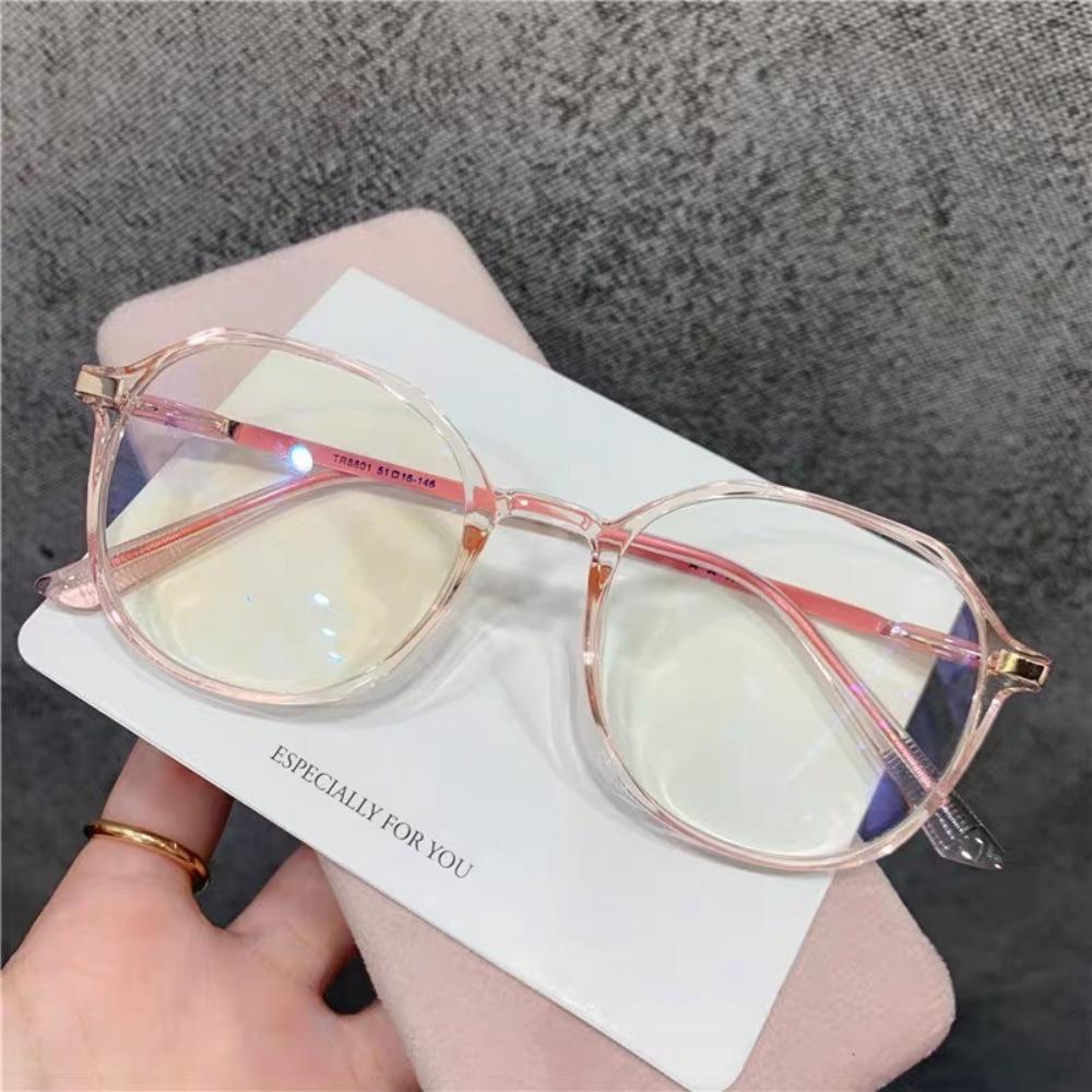 Anti Radiation Glasses Transparent Lens Women Round Anti-Blue Eyeglasses Computer Optical Eyewear Fashion Eyewear