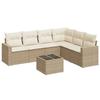 VidaXL Salon de jardin avec coussins 7 pcs beige résine tressée 3219008