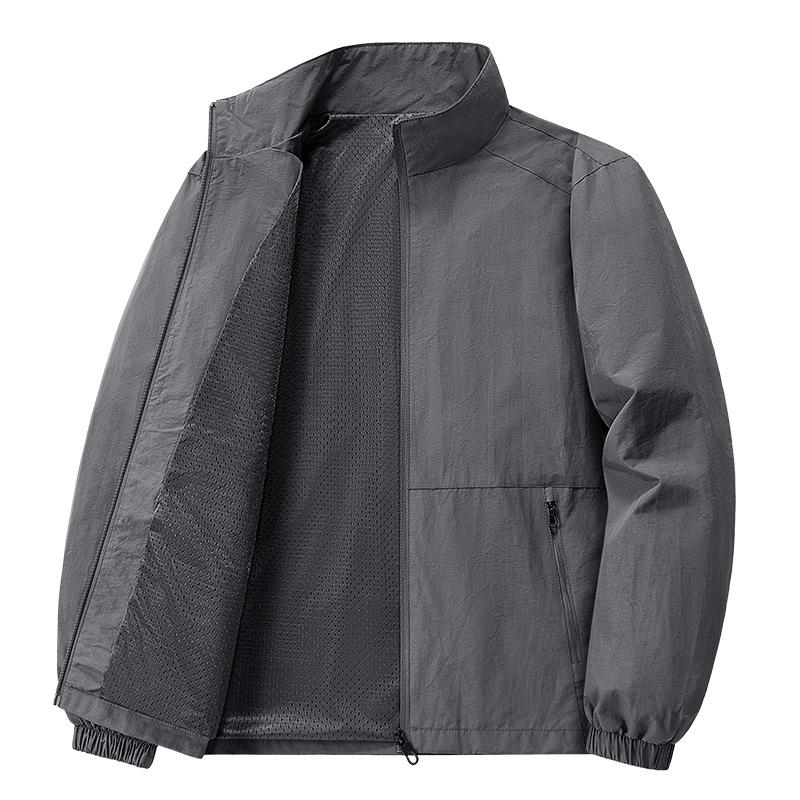 2026 Trendy Men's Lightweight Stand Collar Jacket - Spring/Autumn Casual Outerwear