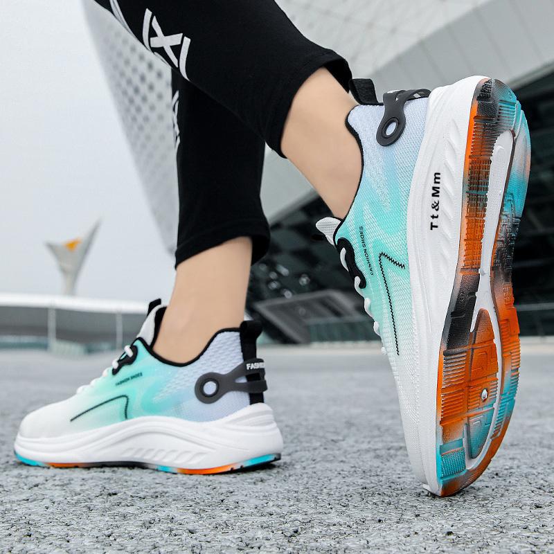 Men's Shoes New Breathable Mesh Surface Flying Woven Fashionable Shoes Youth Student Sports Casual Shoes Running Shoes