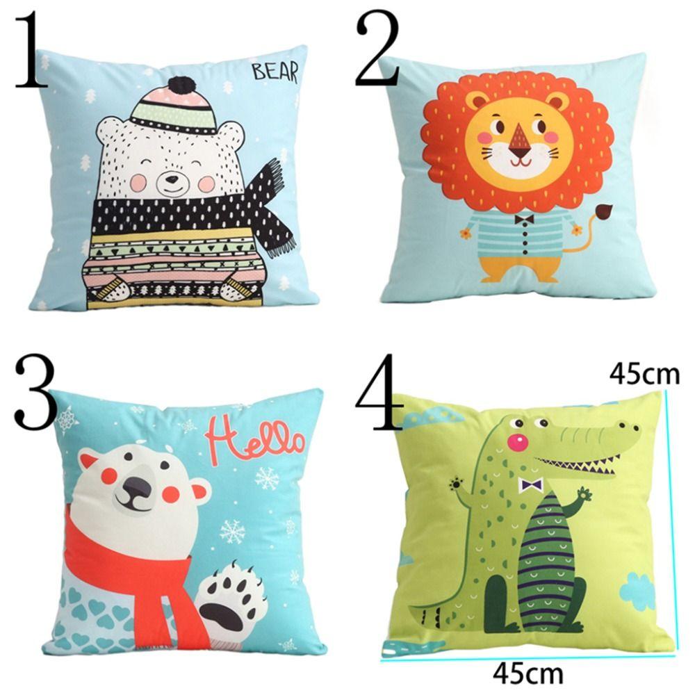 2Pcs 45x45cm Dacron Throw Pillow Case Soft Sofa Pillowcase Home Textile Pillow Shell Cushions