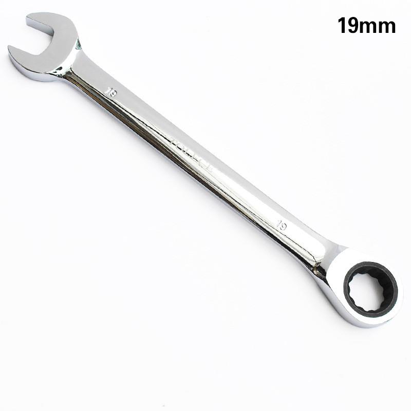 Ratchet Combination Wrench Set Fine Tooth Gear Ring Torque and Socket Wrench Set Nut Tools for Repair Open End Wrench