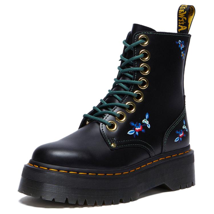 Dr. Martens Skórzane Lekkie Wygodne Oddychające Buty na Grubej Podeszwie Buty Unisex Czarne 32164001