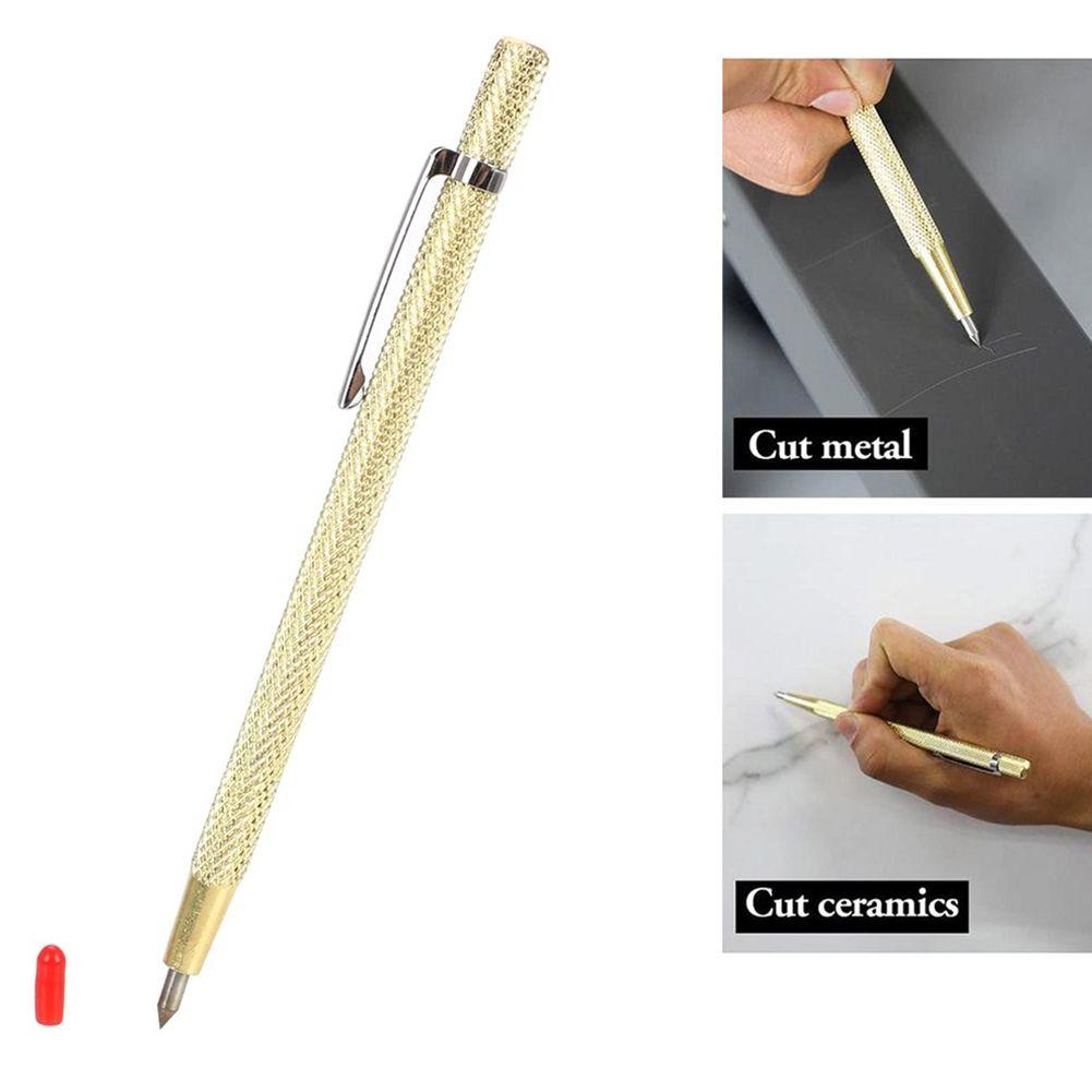 2PCS Industrial Scriber Tools with Carbide Tips for Marking Glass Ceramic Steel Iron and Marble In Manufacturing Settings