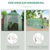 Greenhouse Foil Greenhouse Tomato House with Door, 8 Windows, Foil Tunnel made of Galvanized Steel, PE, Sturdy Greenhouse Plan