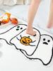 40*60cmHalloween Imitation Cashmere Shaped Floor Mat, Dirt Resistant Door Mat for Entry, Thick Skin Friendly Carpet for Bedroom