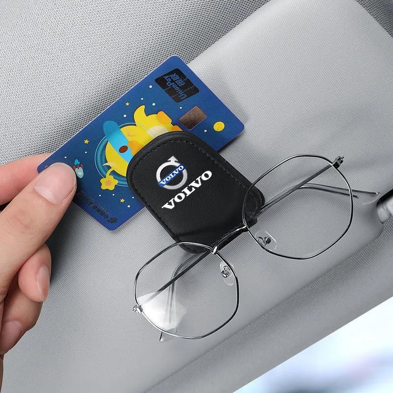 Car Interior Glasses Storage Clip Car Visor ID Card Storage Bracket For Volvo Xc60 Xc90 V40 V60 S60 V50 V90 S80 C40 XC40 V70 C30