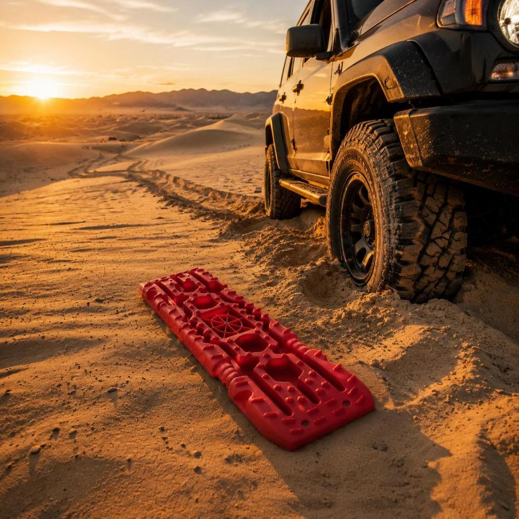 2 Pieces Vehicle Recovery Traction Board Raised Pattern