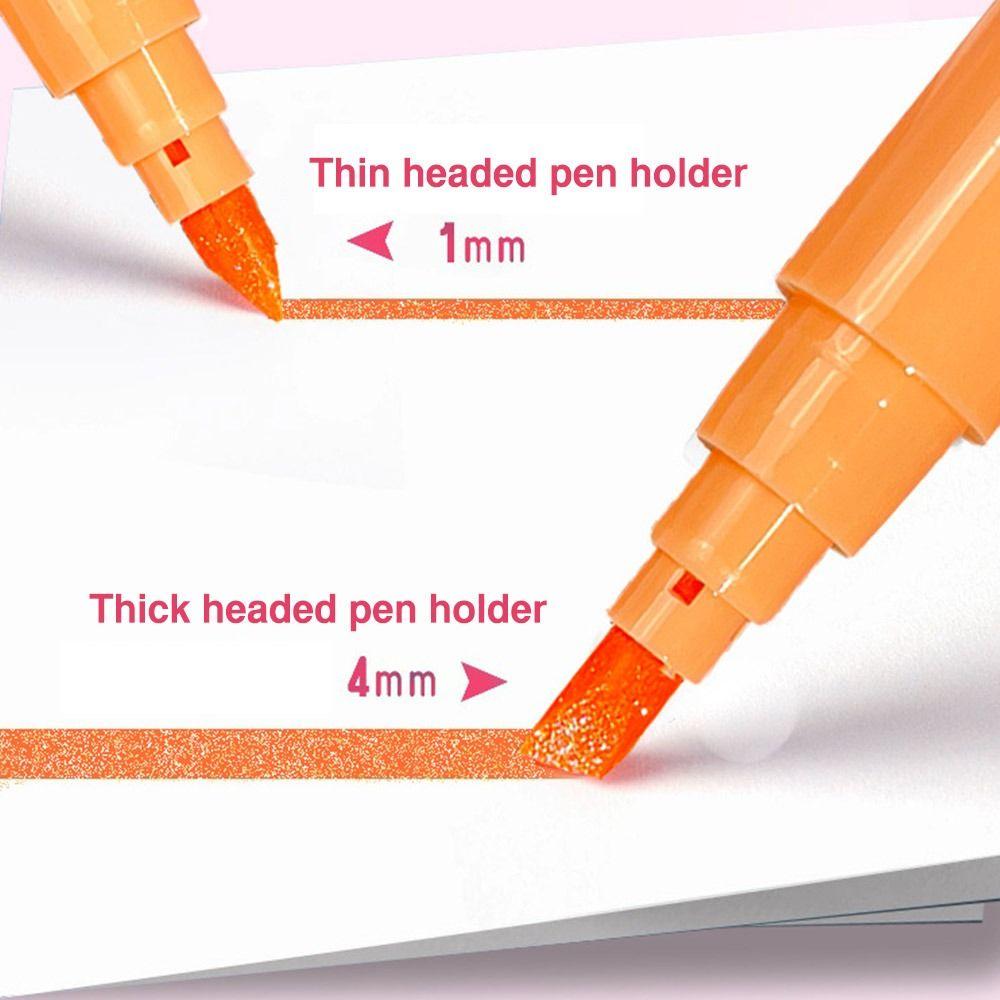 4PCS/Set Plastic Draw Doodle Pens Colorful Shiny Fluorescent Pen  School Office Supplies