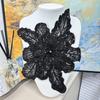 1Pcs Multi Layered Organza Three-Dimensional Flower Crystal Studded Pearl Patches Applique Dress Decoration Accessories