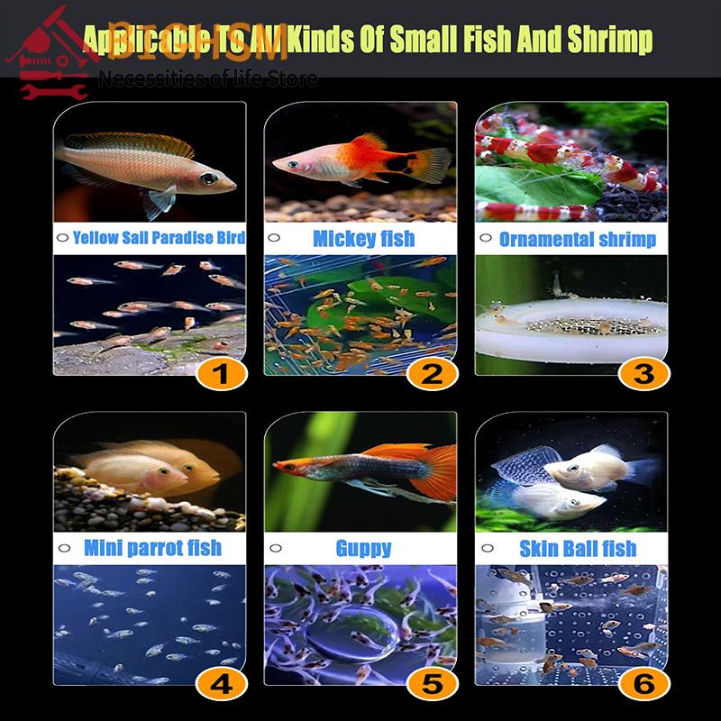 Protective Breeding Isolation Box for Fish; Supports 270° Flowing Water; Includes Suction Cups & Separates Parent and Fry