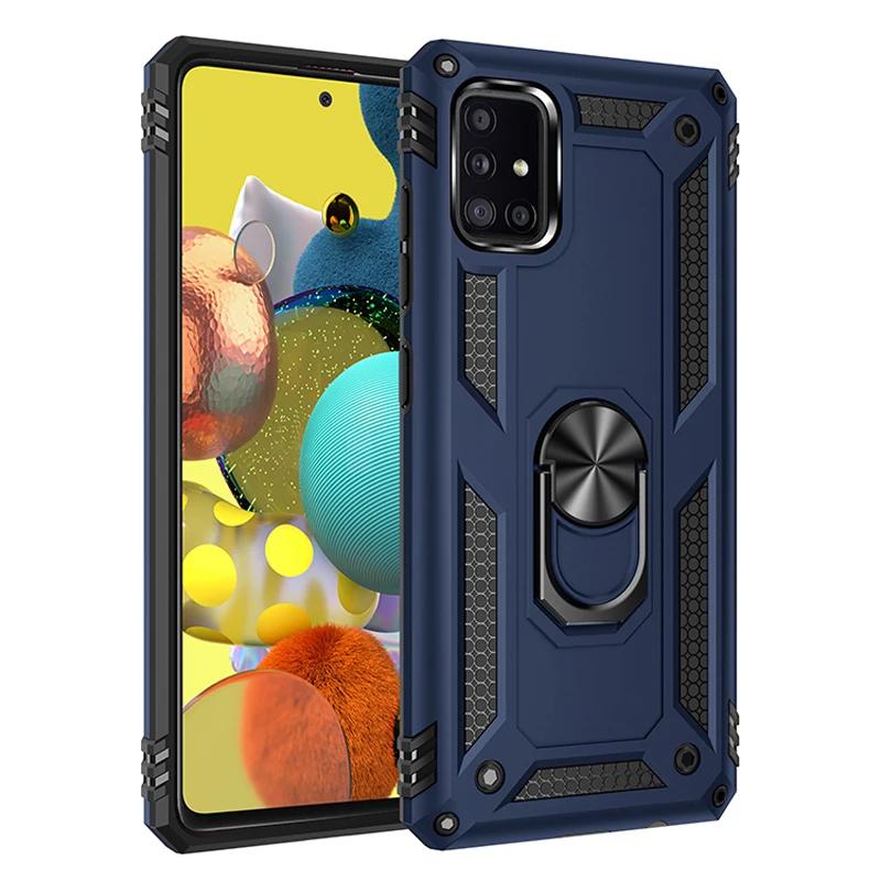 Modne Etui Zbroja Dla Samsung Galaxy S24 S23 S21 S20 FE Ultra S10 S9 Plus Note 20 Ultra Metalowy Pierścień Odporne Na Upadki Wstrząsoodporne Pokrowiec