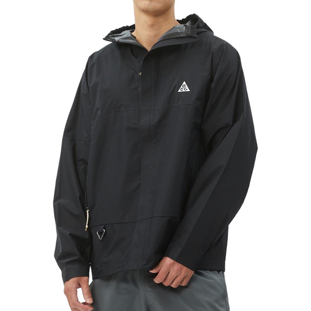 Nike ACG Storm-Fit Solidna wodoodporna kurtka męska z kapturem i zamkiem błyskawicznym Czarna DV9416-010