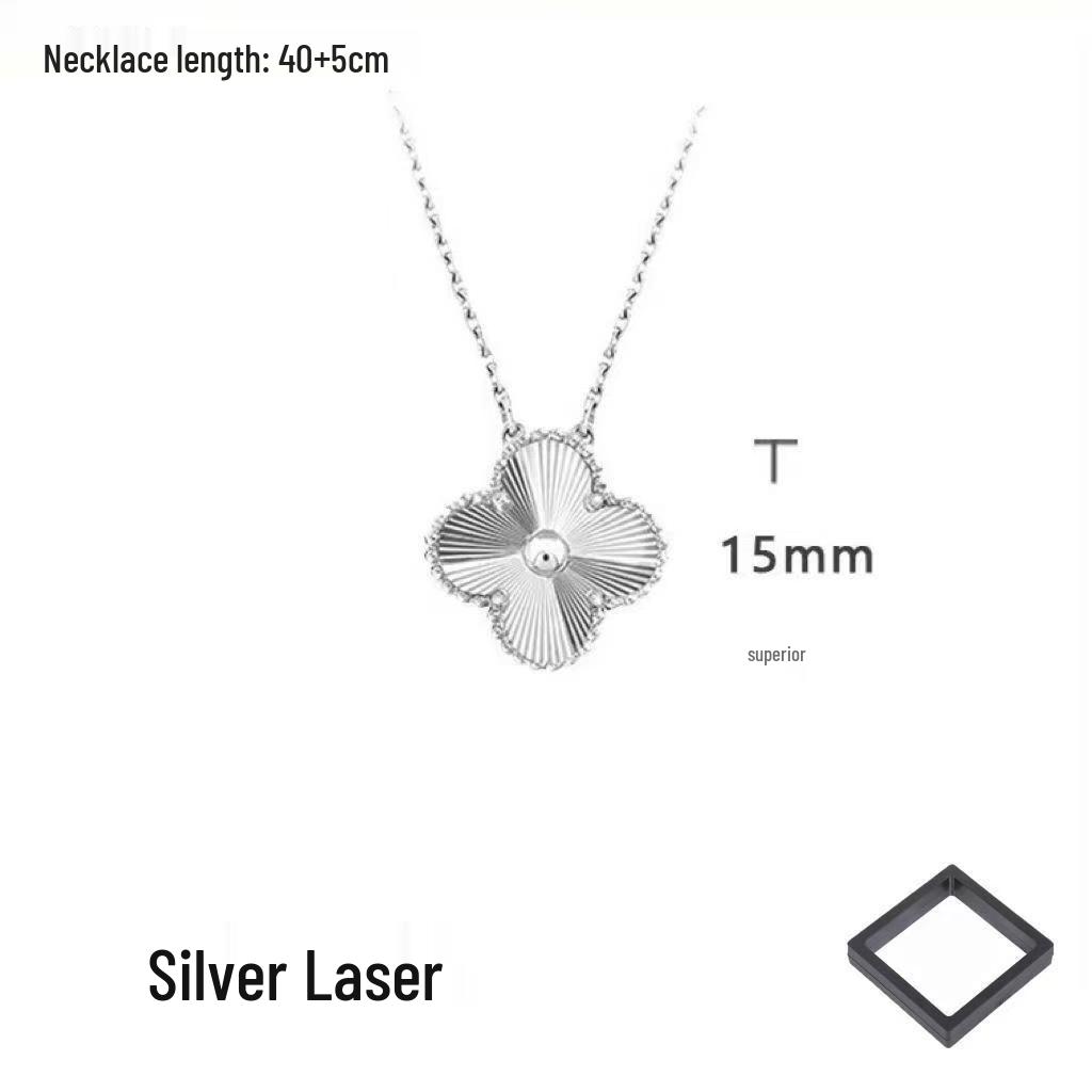 Золотое четырехлистное клеверное ожерелье V, 18K Белое перламутровое, Красный агатовый ключичный цепочка, Счастливый клеверный змеиный костяной цепочка.