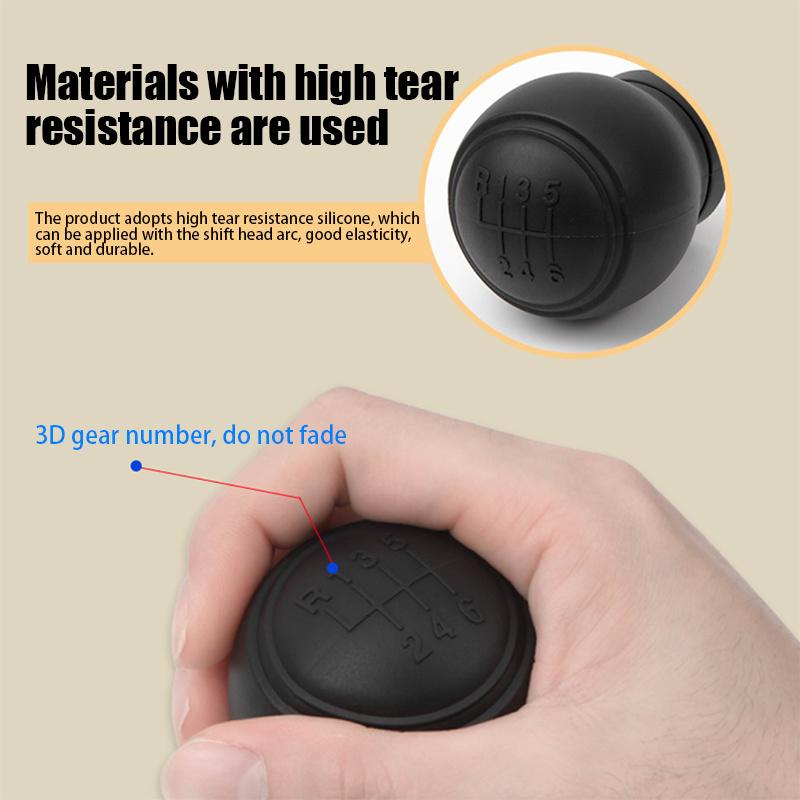 Wear-Resistant Gear Rod Cover Universal Silicone Car Gear Head Shift Knob Cover Gear Shift Non Slip Grip Handle Case